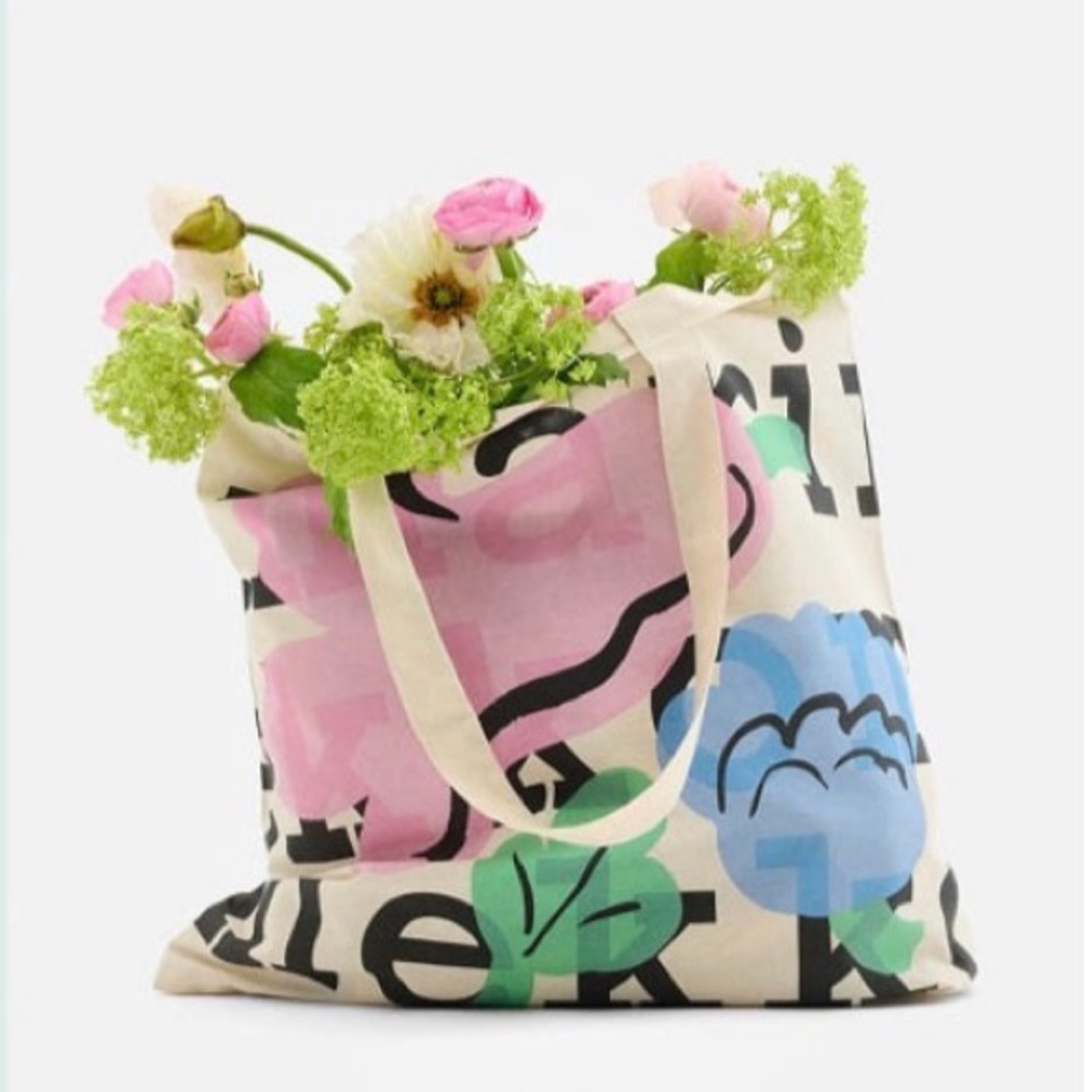 New Marimekko Shopping Reusable Bag - Kukasta Kukkaan Pattern
